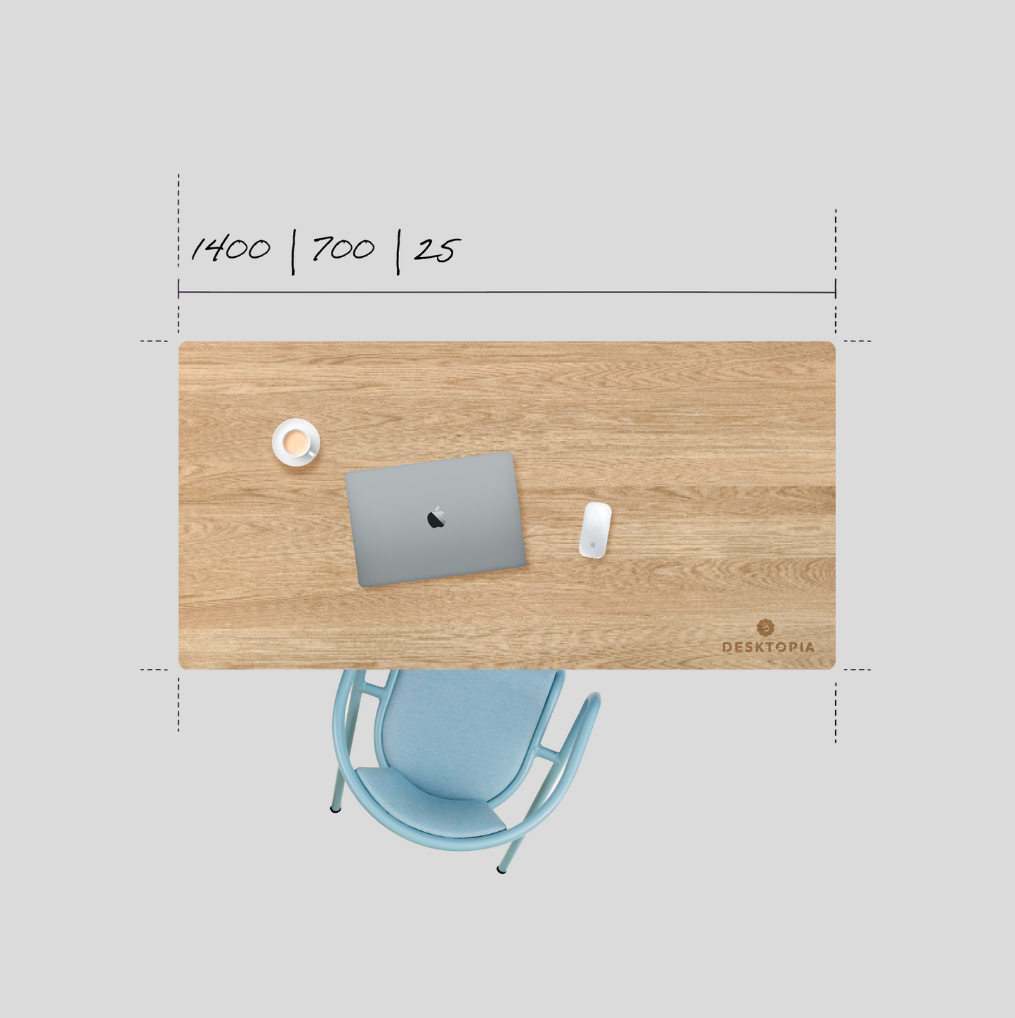 1.4 DESK TOP | LUX | SOLID OAK | 25MM (no legs)