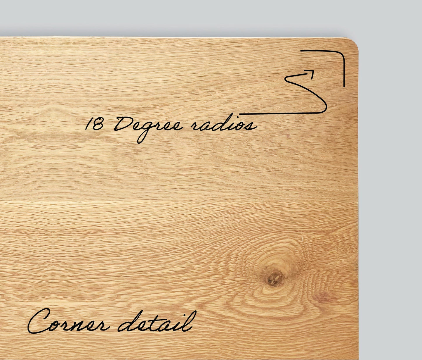 1.4 DESK TOP | LUX | SOLID OAK | 25MM (no legs)