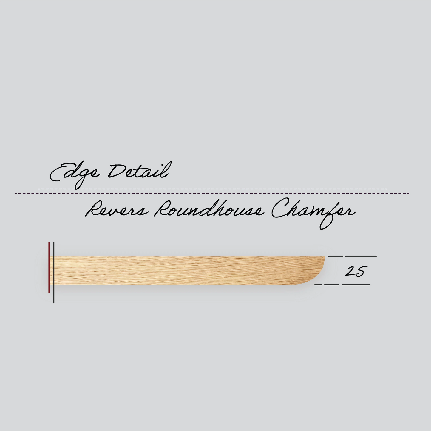 ONLY TOP | 1.4 LUX | SOLID OAK | 25MM (no legs)