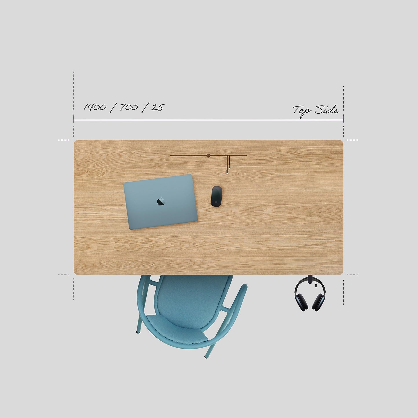1.4 DESK | LUX | SOLID | 1400 X 700 X 25mm (new)
