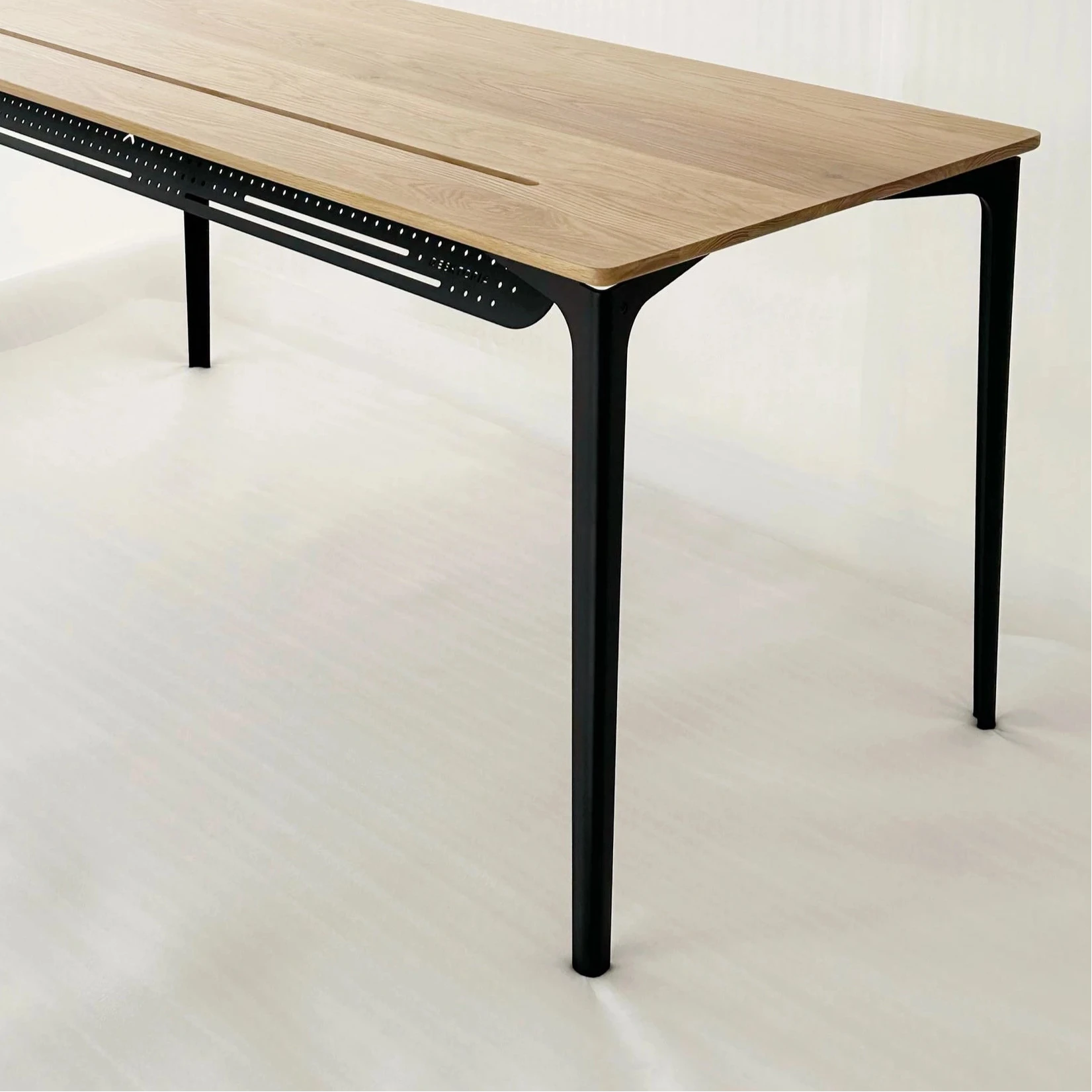 the monolith ultra long solid oak desk, magnificently handcrafted solid wood with steel legs made in South Africa and delivered nation wide