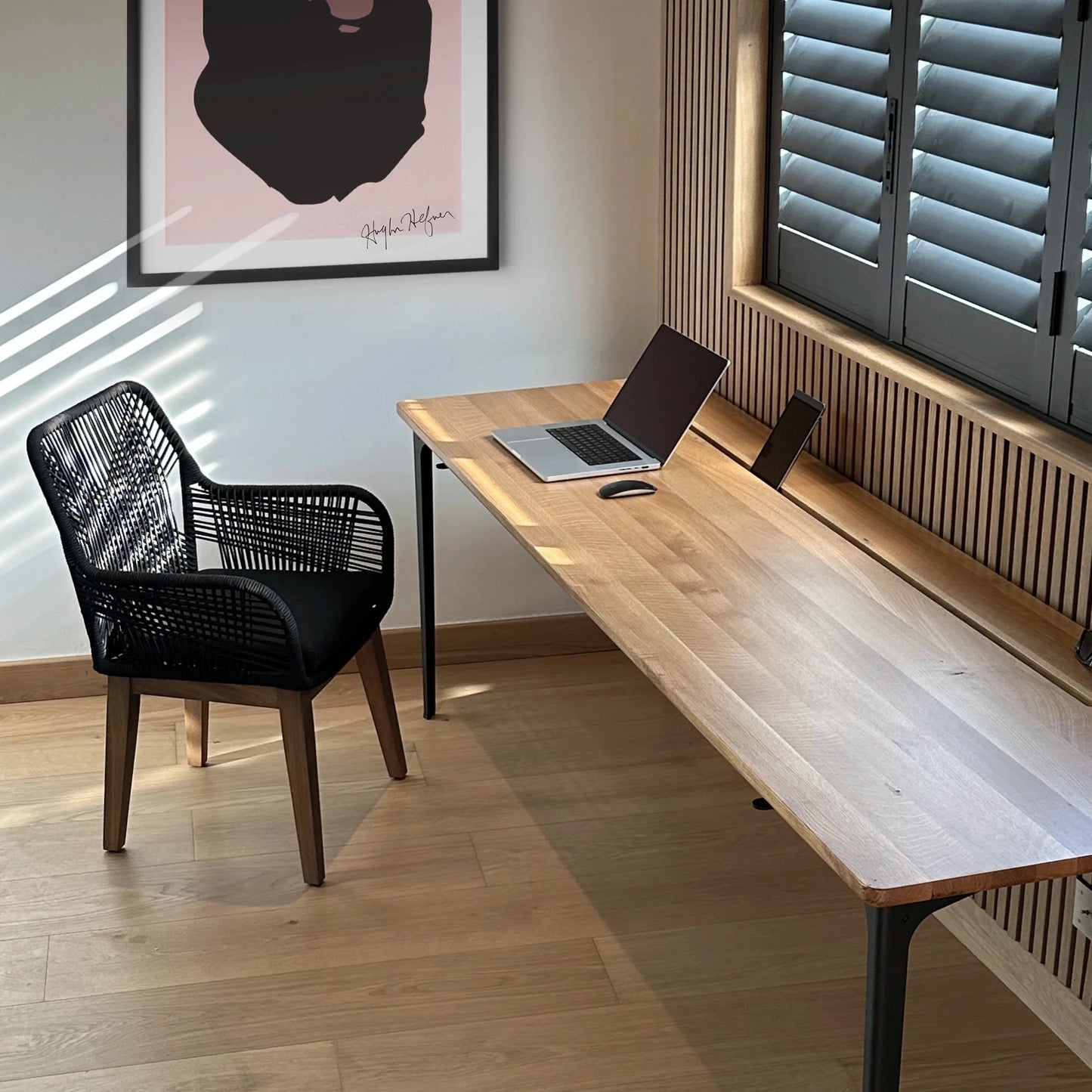 solid oak desk 2.4 meters x 700mm available online, in-stock and shipped from Cape Town, South Africa