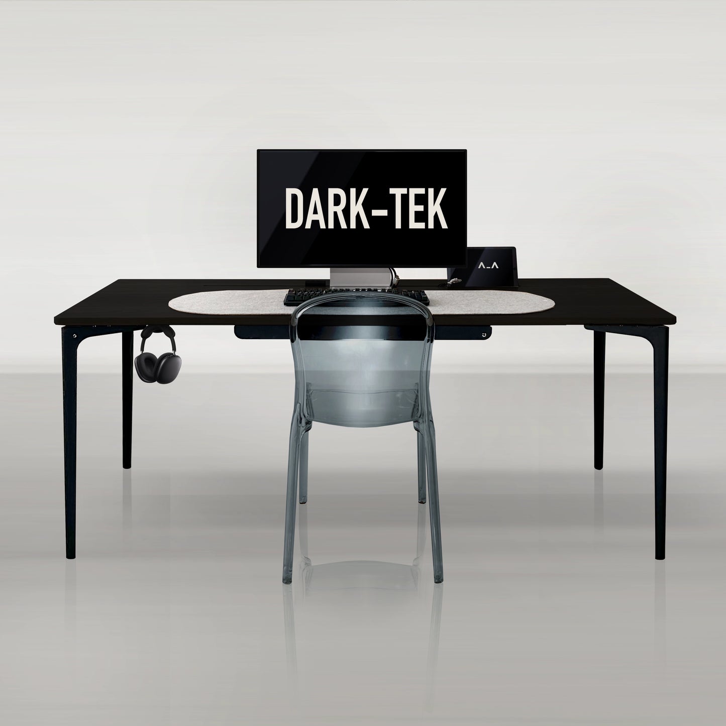 1.8m | DARK-TEK | Solid Oak | 6mm Steel Legs | 1800 X 700