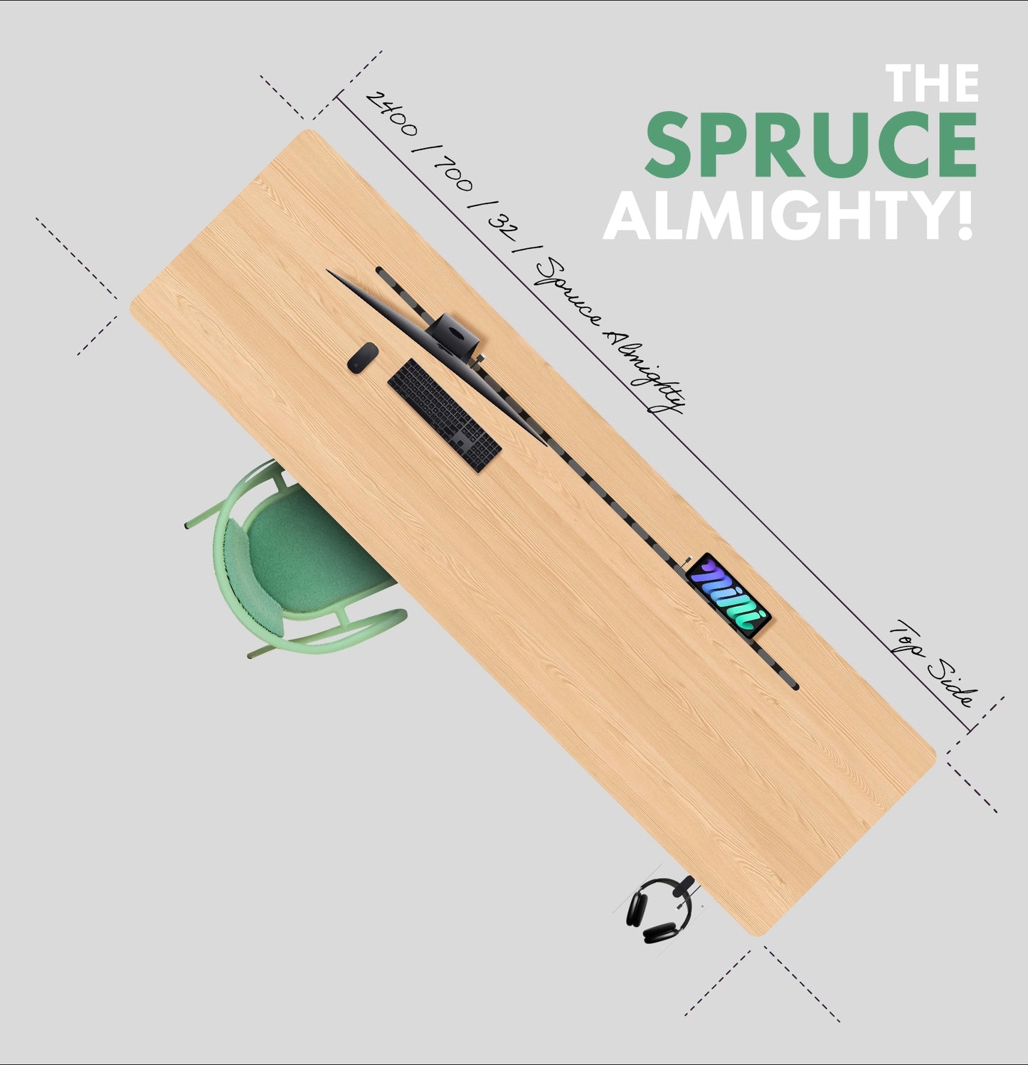 2.4 | SPRUCE ALMIGHTY | 2400 X 700 X 34mm