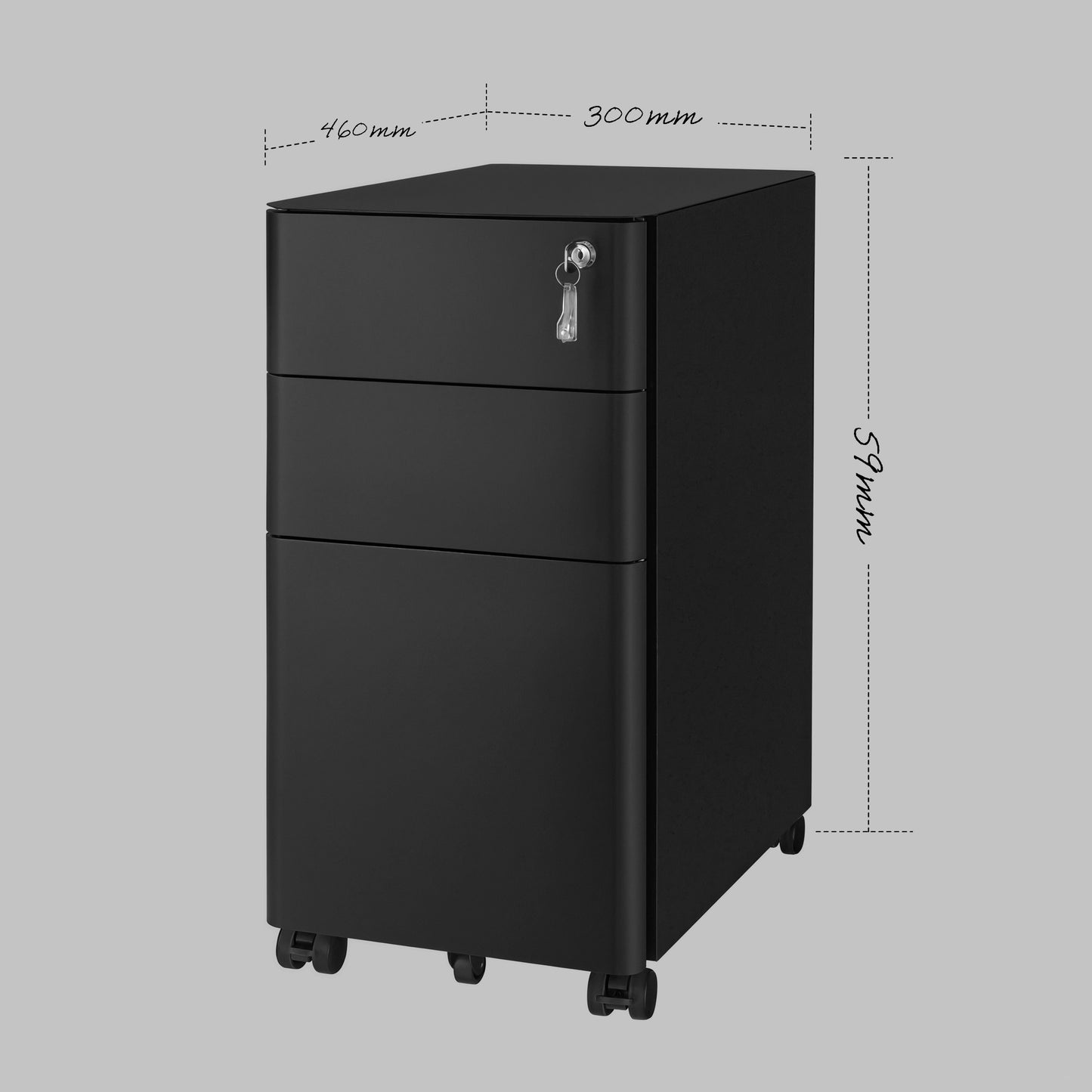 SLIDER (steel drawer) BLACK / WHITE