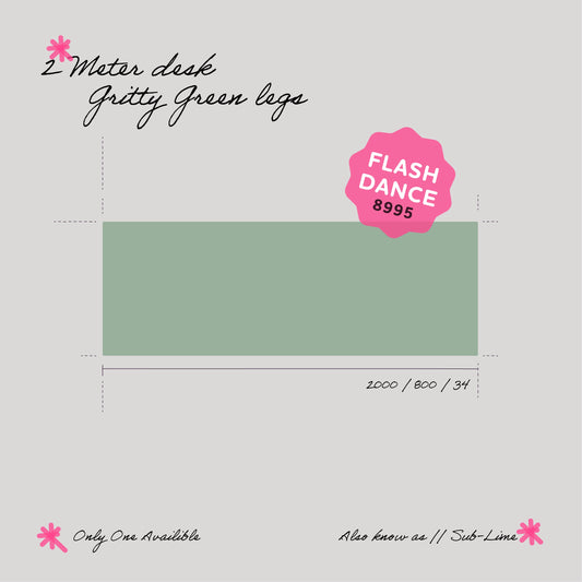 2M DESK | SUB-LIME | FLASH DANCE | 2000 X 800 X 34mm (limited edition)