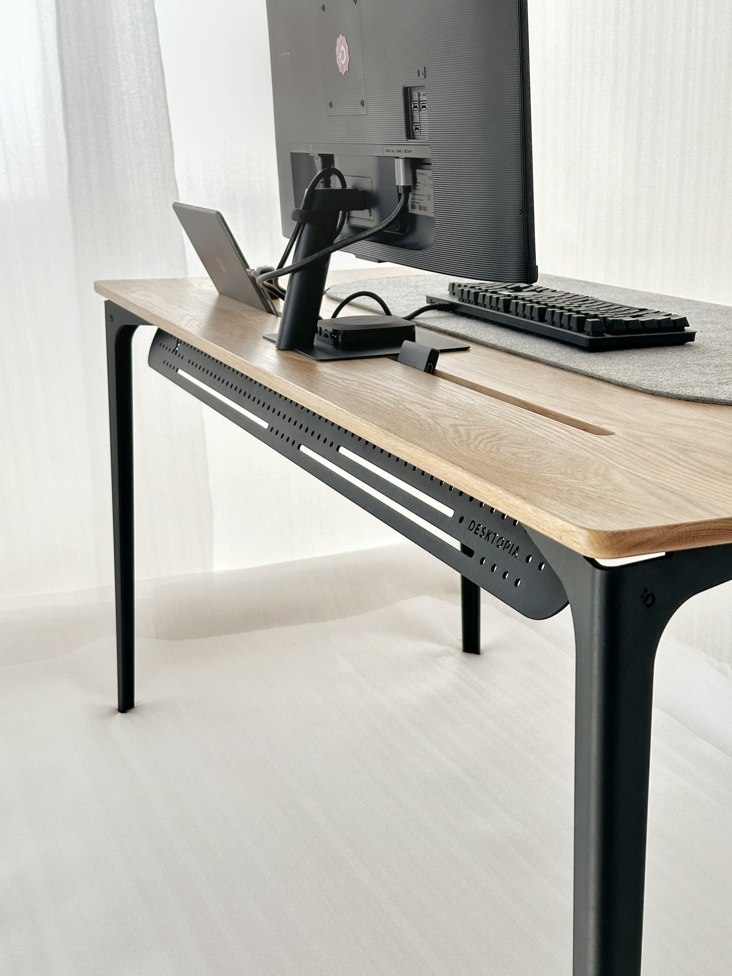 handcrafted solid wood desk with steel legs made in South Africa and delivered nation wide